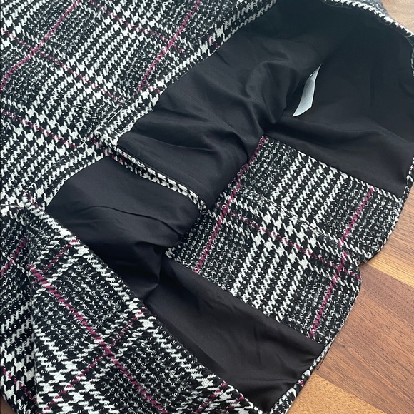 LOFT Black, White, and Pink Plaid Blazer - Picture 5 of 6